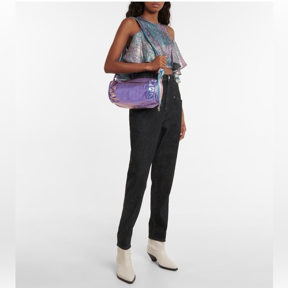 ISABEL MARANT BAG PURPLE METALLIC LEATHER BNWT HTF SOLD OUT EVERYWHERE - Picture 7 of 14